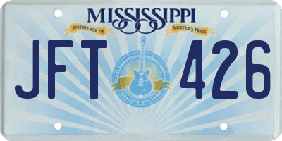 MS license plate JFT426