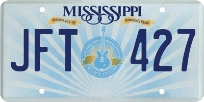 MS license plate JFT427