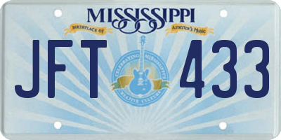 MS license plate JFT433