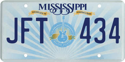 MS license plate JFT434