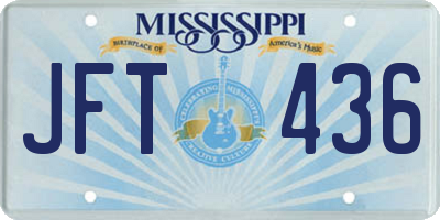 MS license plate JFT436