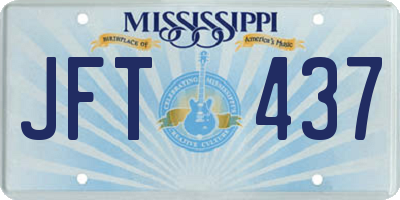MS license plate JFT437