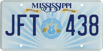 MS license plate JFT438