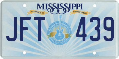 MS license plate JFT439