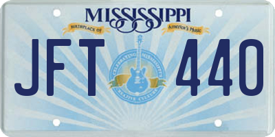 MS license plate JFT440