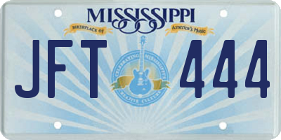 MS license plate JFT444