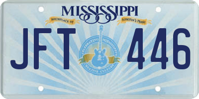 MS license plate JFT446
