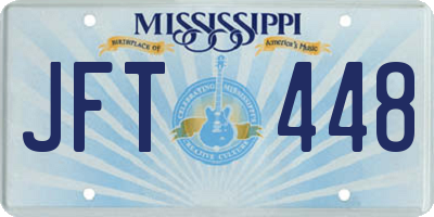 MS license plate JFT448