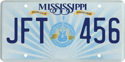 MS license plate JFT456