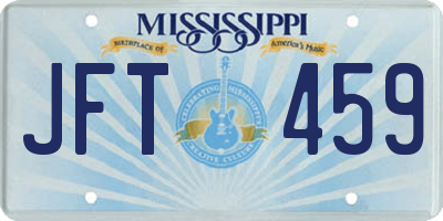 MS license plate JFT459