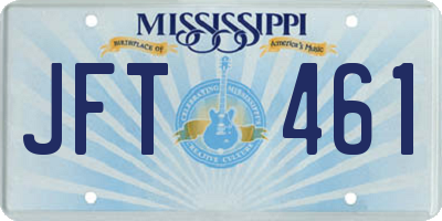 MS license plate JFT461