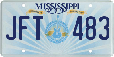 MS license plate JFT483