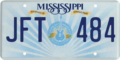 MS license plate JFT484