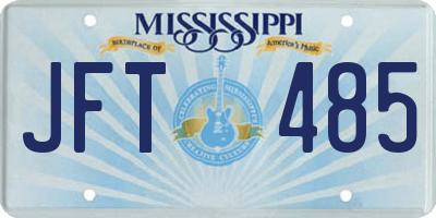 MS license plate JFT485