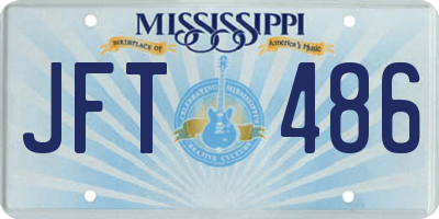 MS license plate JFT486
