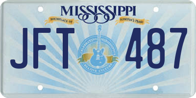 MS license plate JFT487