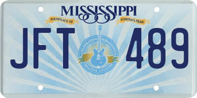 MS license plate JFT489