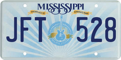 MS license plate JFT528