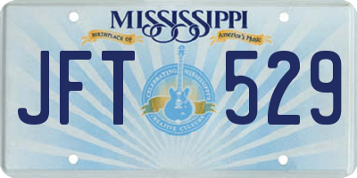 MS license plate JFT529
