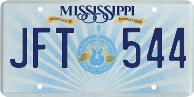MS license plate JFT544