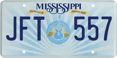 MS license plate JFT557