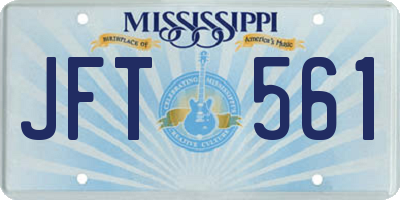 MS license plate JFT561