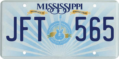 MS license plate JFT565