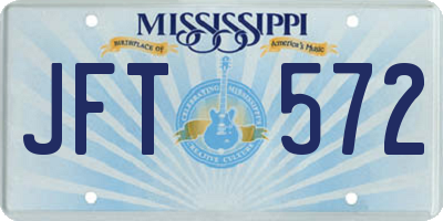MS license plate JFT572
