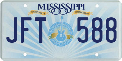 MS license plate JFT588