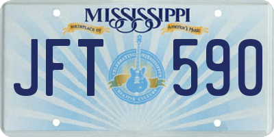 MS license plate JFT590