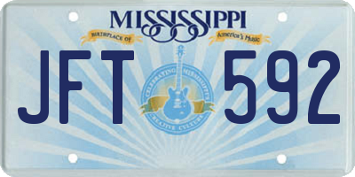MS license plate JFT592