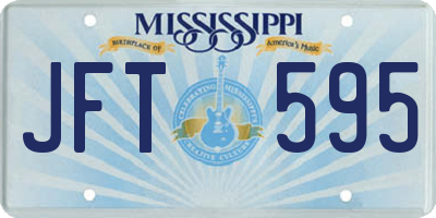 MS license plate JFT595