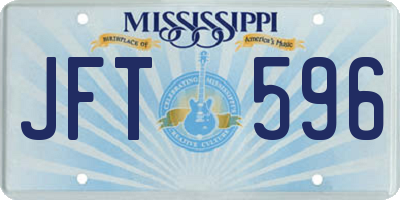 MS license plate JFT596