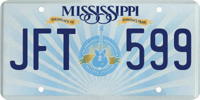 MS license plate JFT599