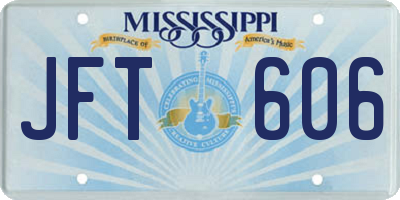 MS license plate JFT606