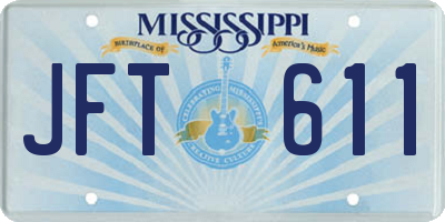 MS license plate JFT611