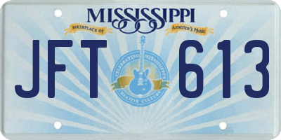 MS license plate JFT613