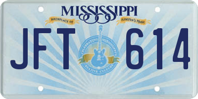 MS license plate JFT614