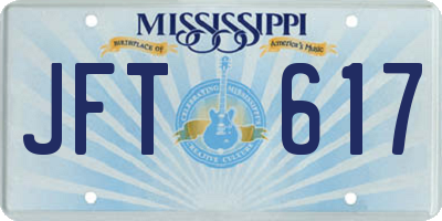MS license plate JFT617