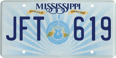 MS license plate JFT619