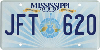 MS license plate JFT620
