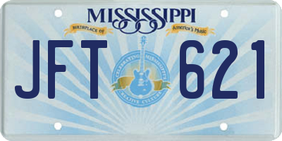 MS license plate JFT621