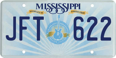 MS license plate JFT622
