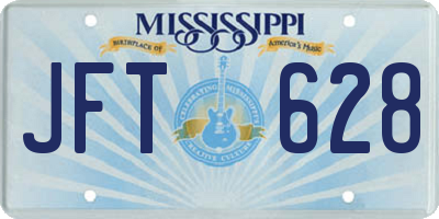 MS license plate JFT628