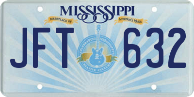 MS license plate JFT632