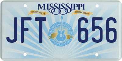 MS license plate JFT656