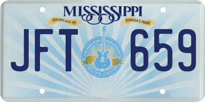 MS license plate JFT659