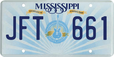 MS license plate JFT661