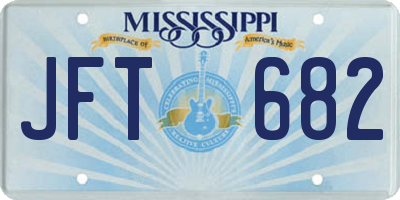 MS license plate JFT682