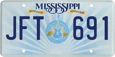 MS license plate JFT691